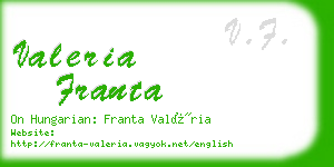 valeria franta business card